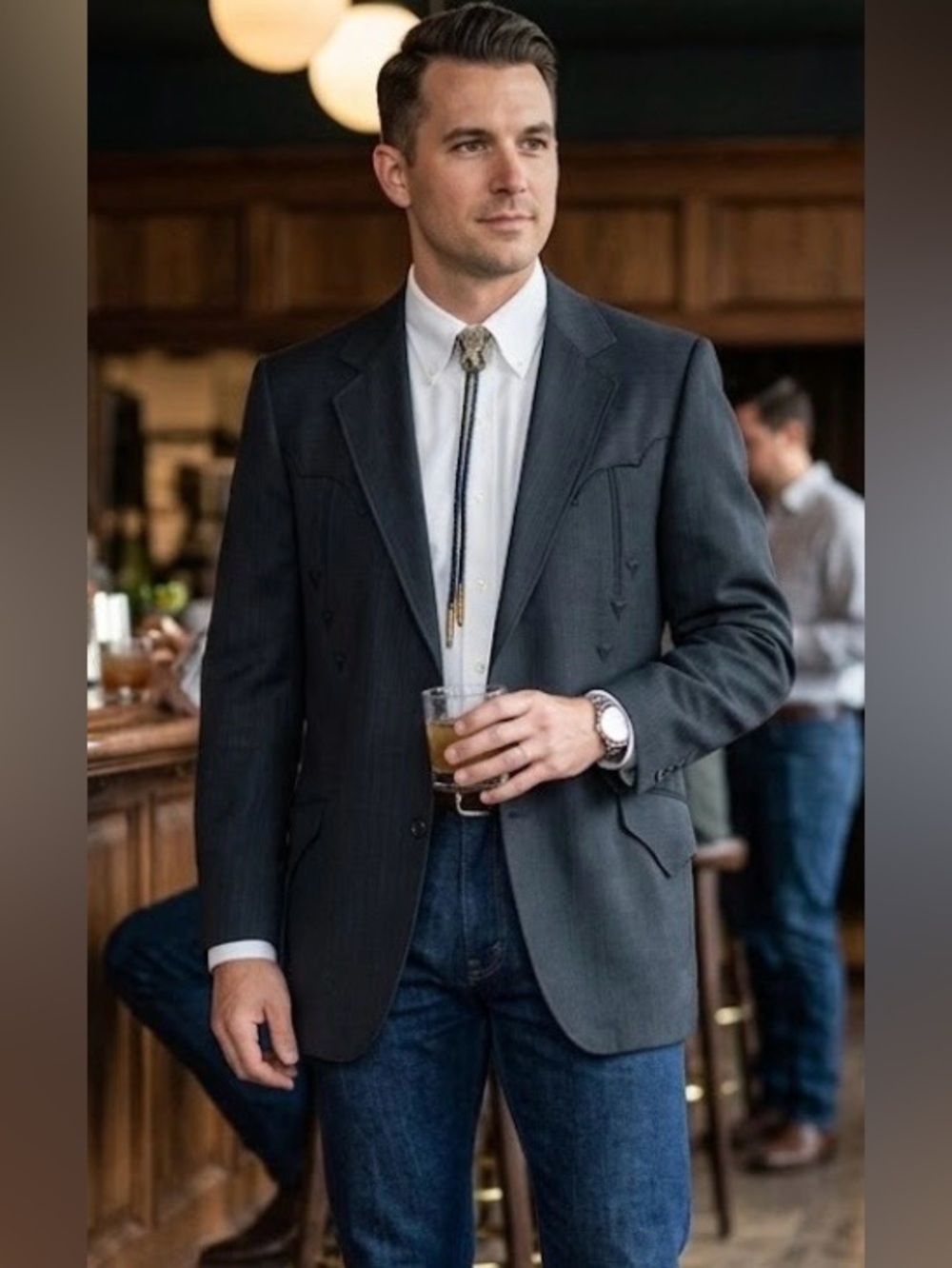 Men's Dark Gray Sport Coat Blazer - Classic Tailored Jacket